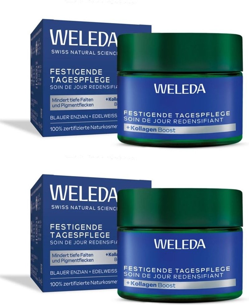 Weleda festigende Tagespflege blauer Enzian&Edelw. 2x 2x40 ml Tagescreme
