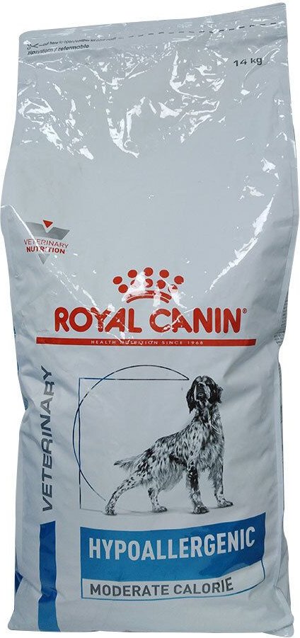 Royal Canin Canine Hypoallergenic Moderate Calorie 14kg 14 kg Pellets