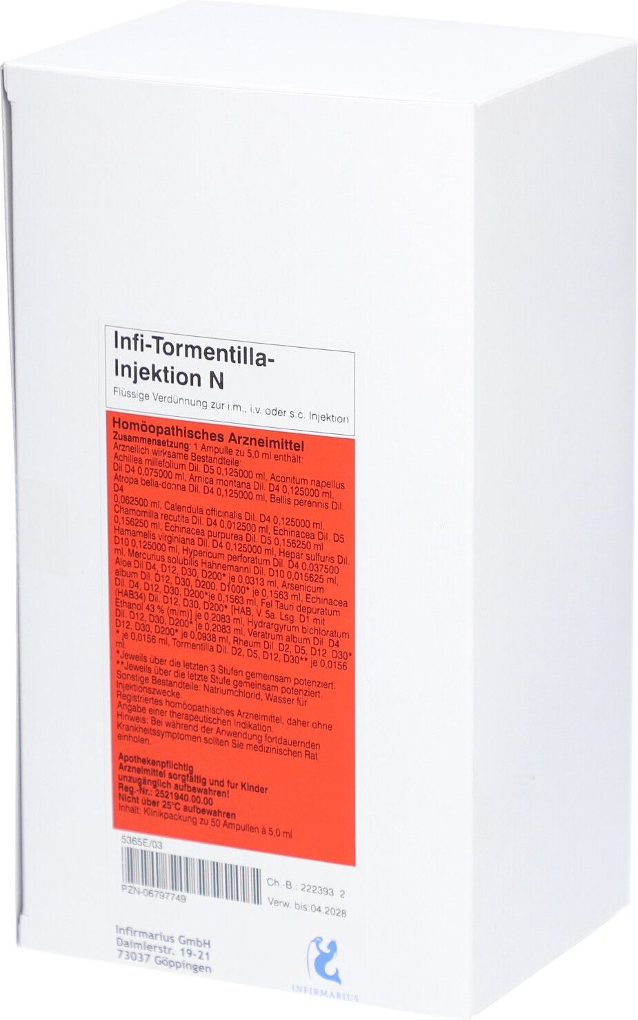 Infi Tormentilla Injektion N 50x5 ml Ampullen