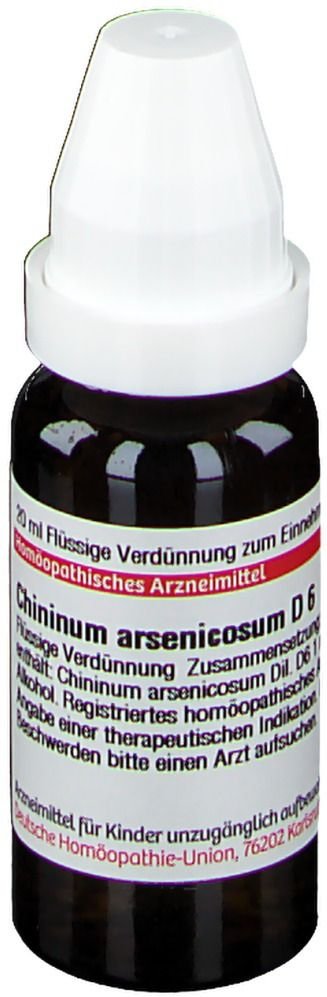 Thumbnail - Chininum Arsenicosum D 6 Dilution 20 ml