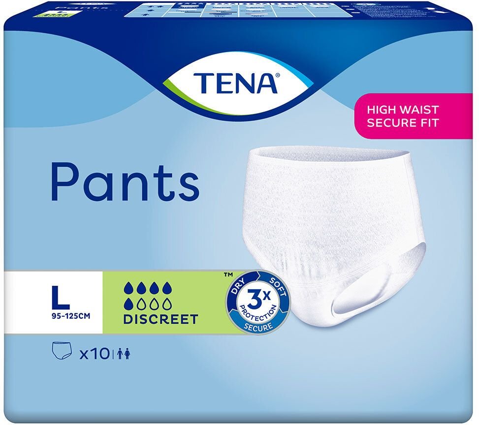 Tena Pants Discreet L bei Inkontinenz 4x10 St Einweghosen