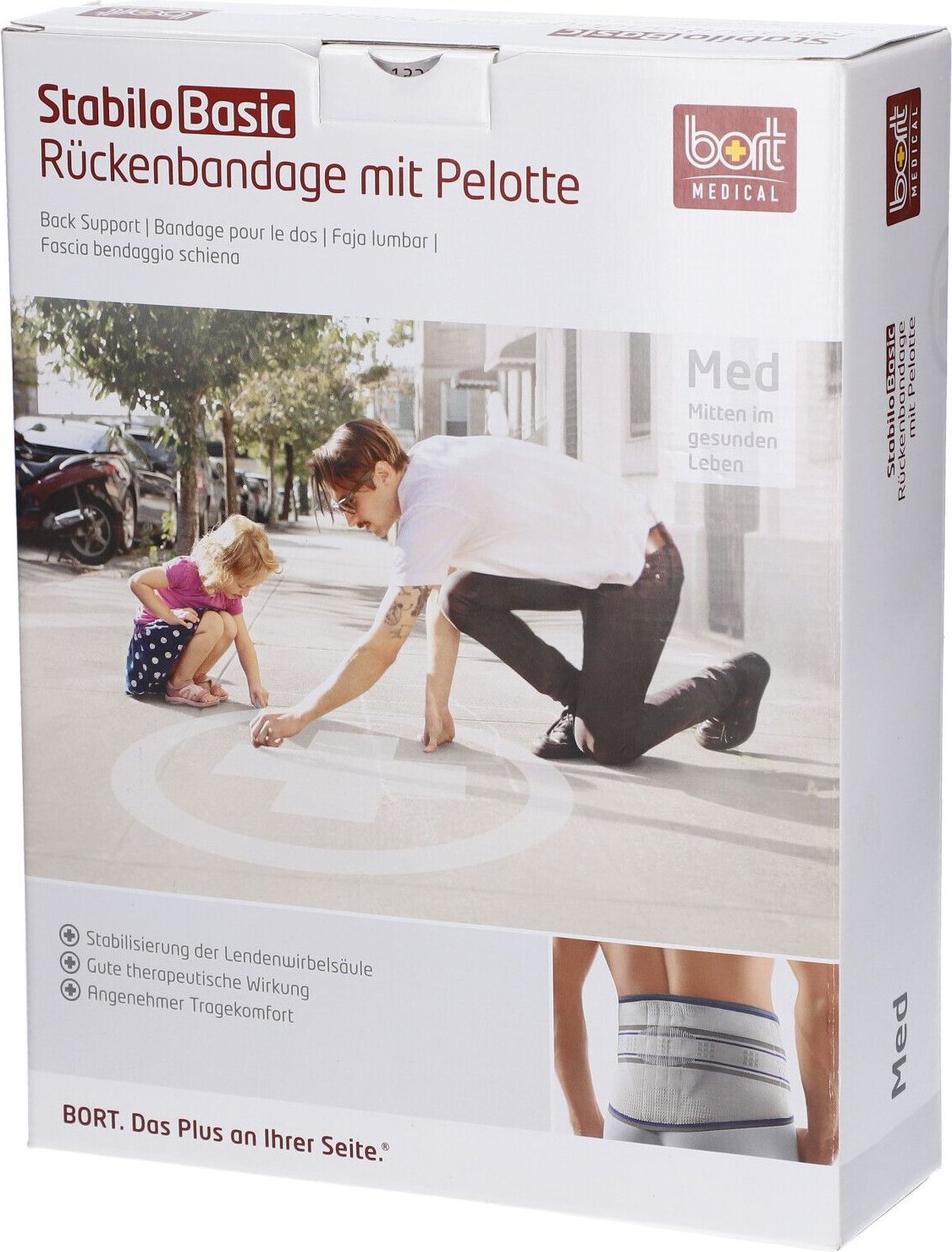 Bort StabiloBasic Rückenband.m.Pel.4 haut 1 St Bandage(s)