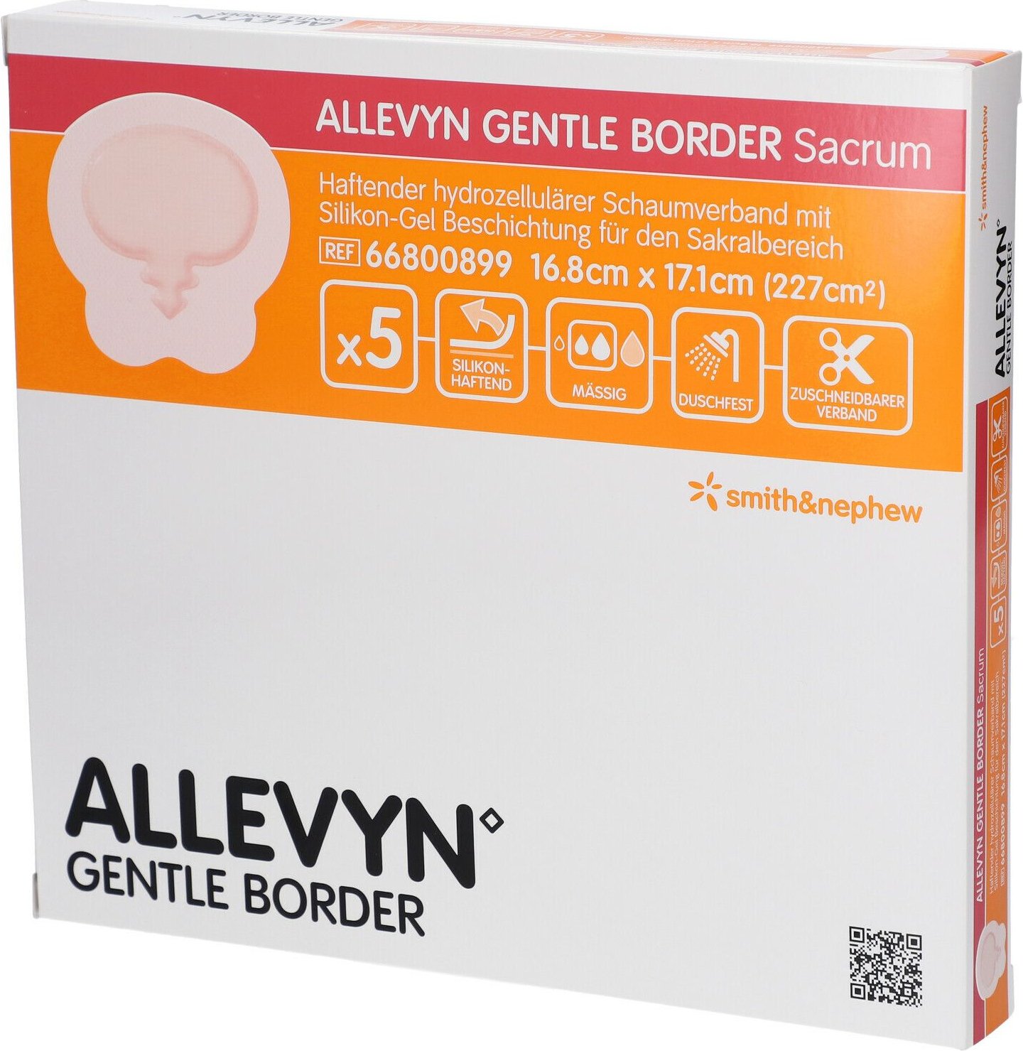 Allevyn Gentle Border Sacrum 16,8x17,1 cm Schaumv. 5 St Verband