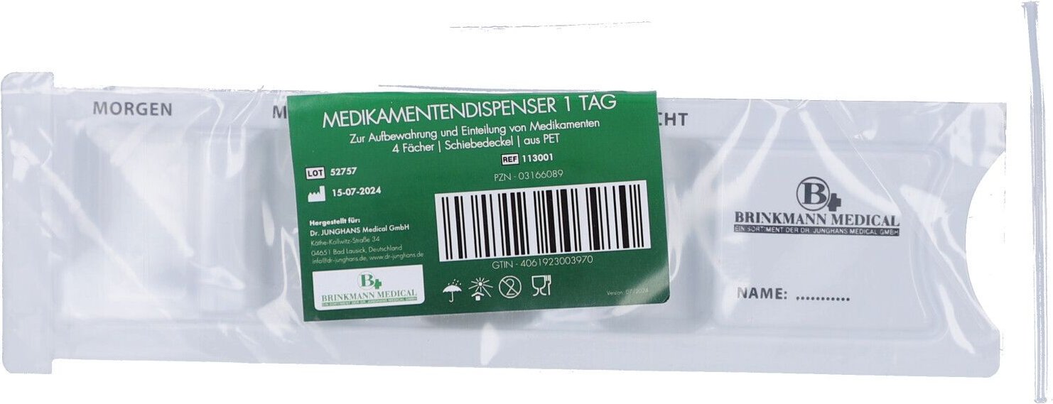 Medikamenten Dispenser 1 Tag