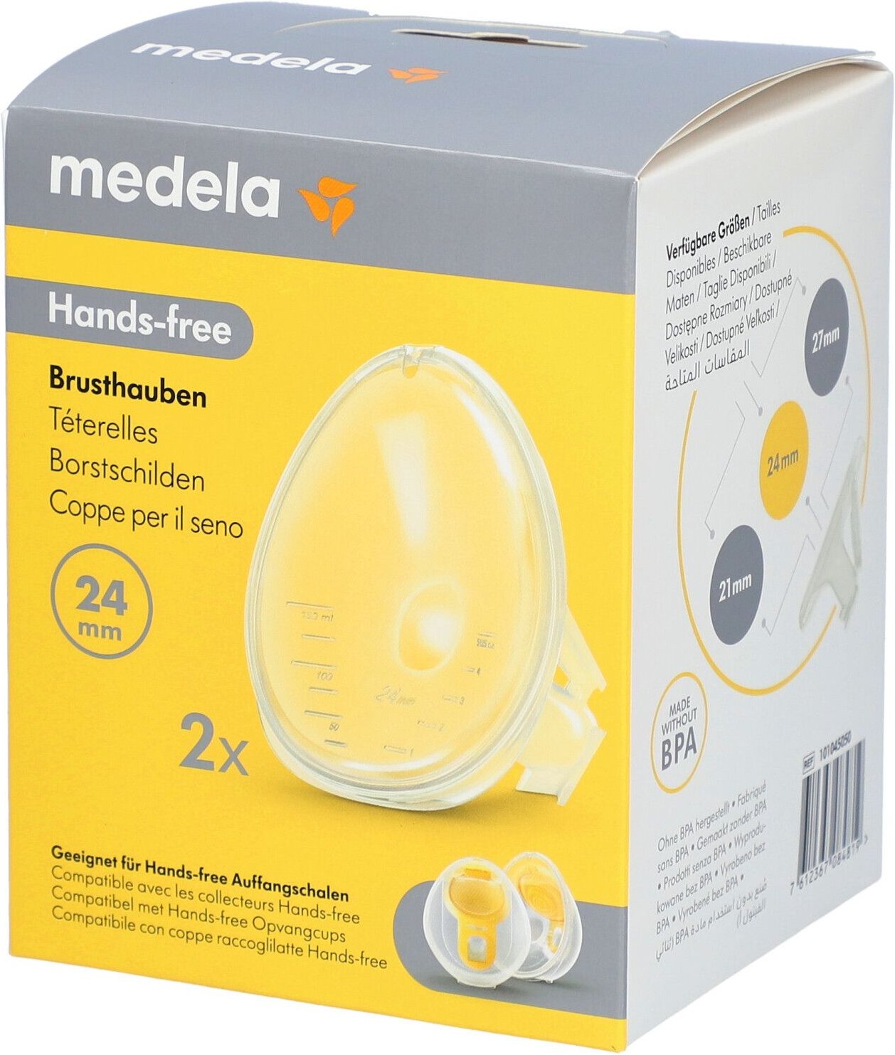 Freestyle Hands-free Brusthauben (2 Stück), 24mm 2 St