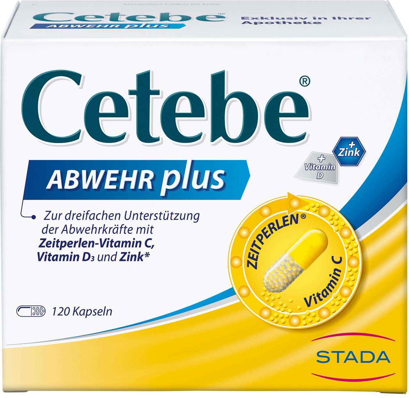Cetebe Abwehr plus Vitamin C+Vitamin D3+Zink Kaps. 120 St Kapseln