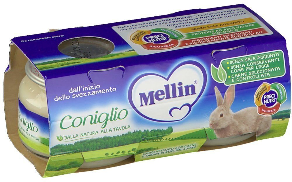 Mellin Omog Coniglio 2X80G 2x80 g Brei