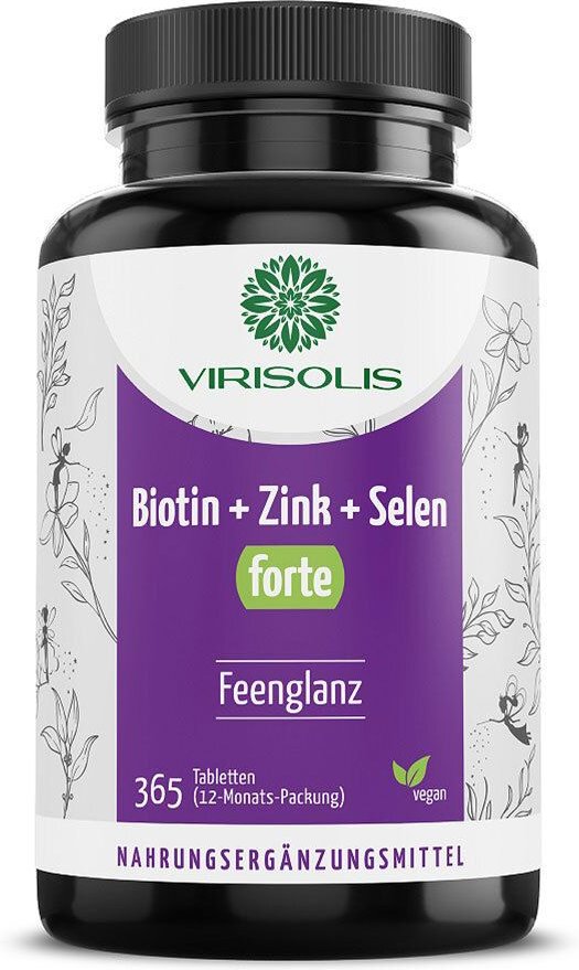 Thumbnail - Virisolis Biotin-Zink-Selen Forte 12-Mon.vegan Tab 365 St Tabletten