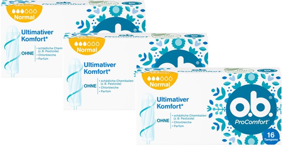 O.b. Tampons ProComfort normal 3x16 St Tampon