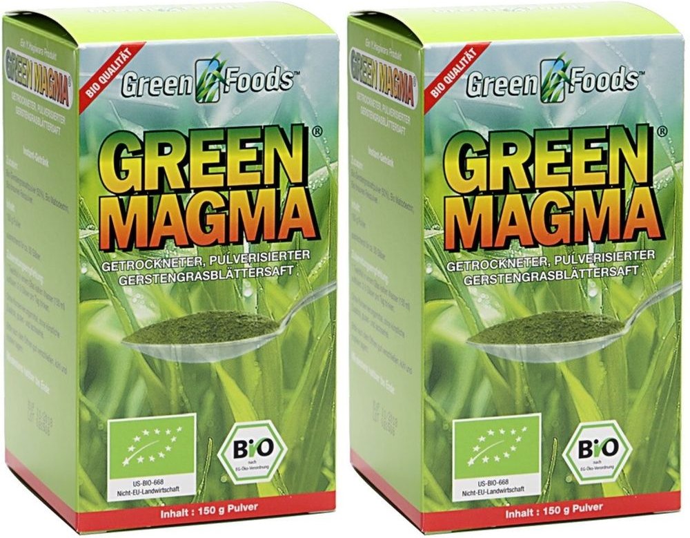 Green Magma Gerstengrasext Bio 2x 2x150 g Pulver