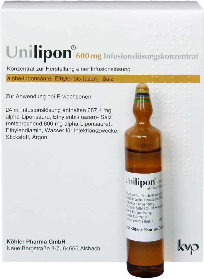 Unilipon 600 Infusionslösungskonzentrat 1x5 St
