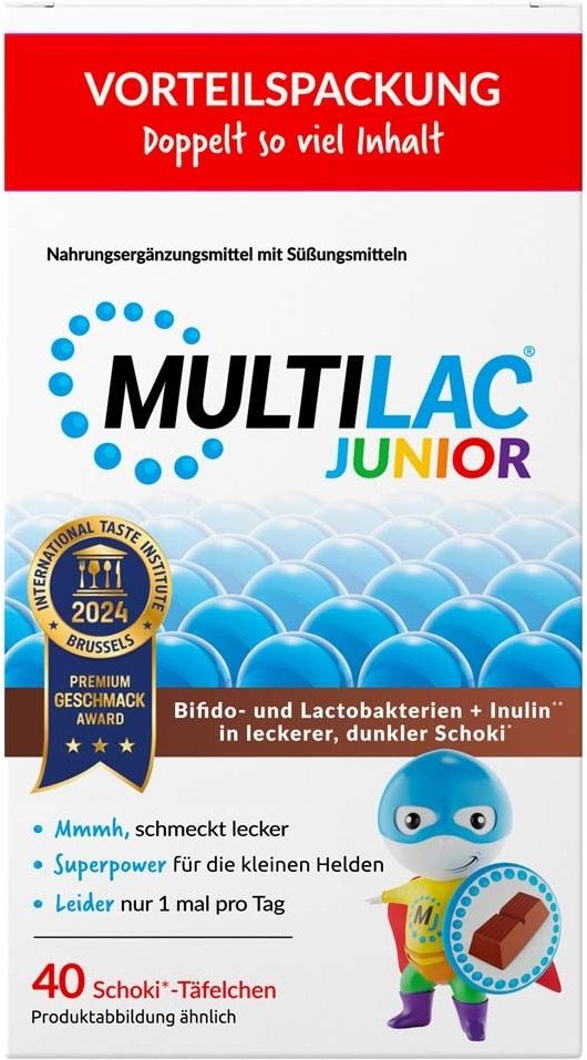 Multilac Darmsynbiotikum Junior Täfelchen 40 St