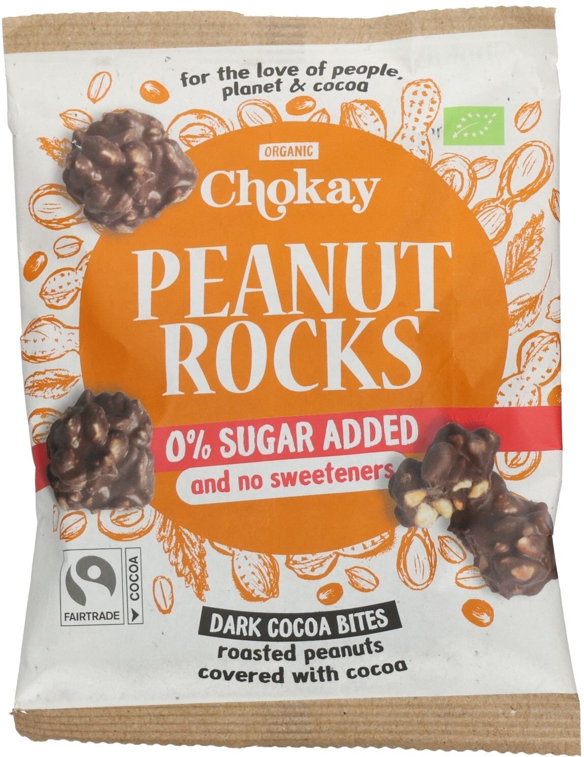 Chokay - Bites Peanut Rocks FairTrade, 85g 85 g Schokolade