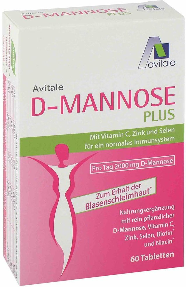 D-Mannose Plus 2000 mg Tabl.m.Vit.u.Mineralstof. 60 St Tabletten