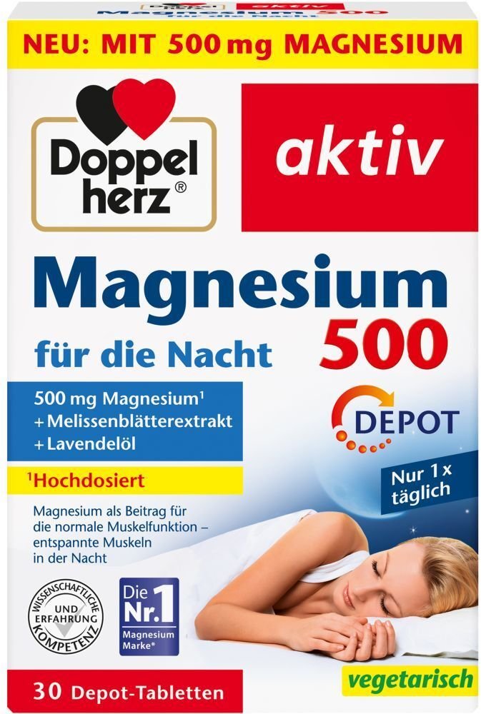 Doppelherz Magnesium 500 für die Nacht Tabletten 30 St