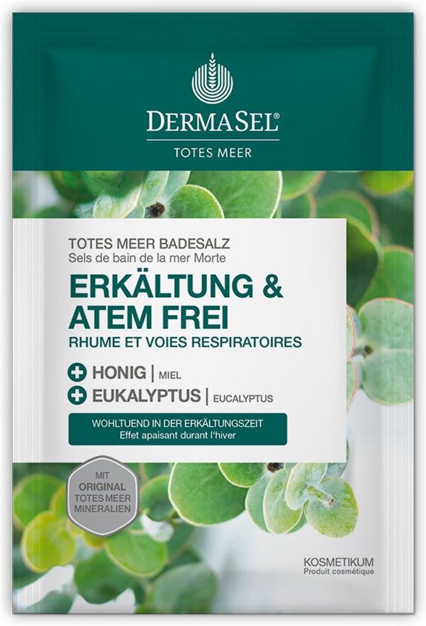 Dermasel Totes Meer Badesalz Erkältung & Atemfrei 80 g Bad