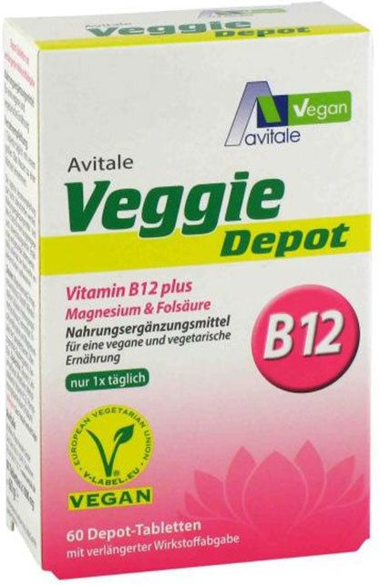 Veggie Depot Vitamin B12+Magnesium+Folsäure Tabl. 60 St Tabletten