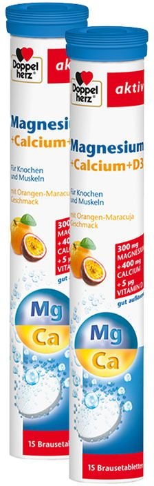 Doppelherz Magnesium + Calcium D3 2x15 St Brausetabletten