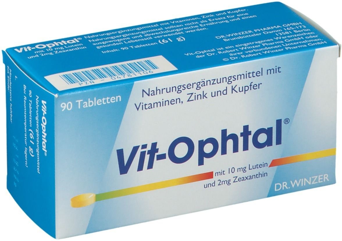 VIT Ophtal mit 10 mg Lutein Tabletten 90 St