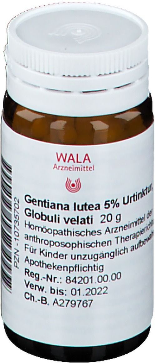 Gentiana Lutea 5% Urtinktur Globuli velati 20 g
