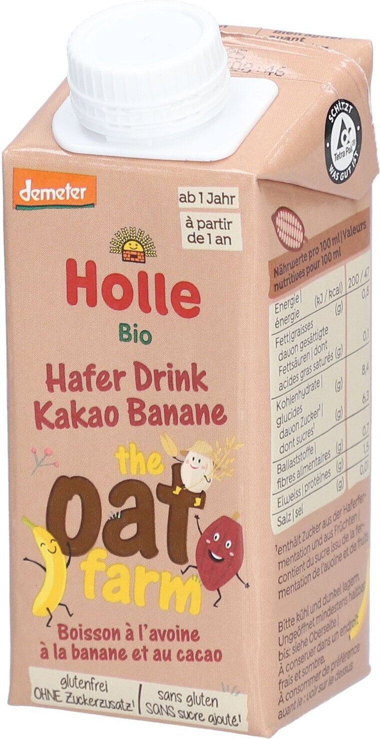 Holle Bio-Haferdrink Kakao Banane Tetra 200 ml