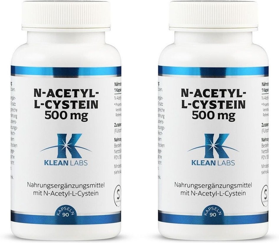 N-ACETYL-L-Cystein 500 mg Klean Labs Kapseln 2x 2x90 St