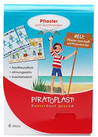 Piratoplast Jungen Pflasterzuschnitt 6x10 cm 6 St Pflaster