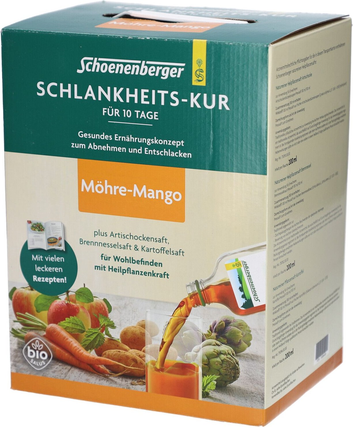 Schlankheitskur Möhre-Mango Bio Schoenenberger 1 St Saft