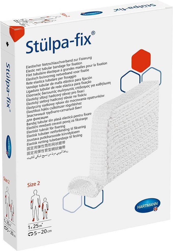 Stülpa Fix Gr.2 Mehrfing./Kdr.Arm/-Bein 25 m Netz. 1 St Verband