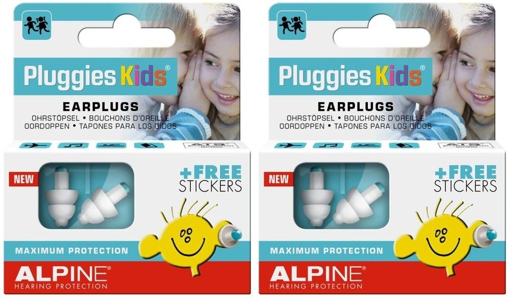 2x Alpine Pluggies Kids Ohrstöpsel 2x2 St