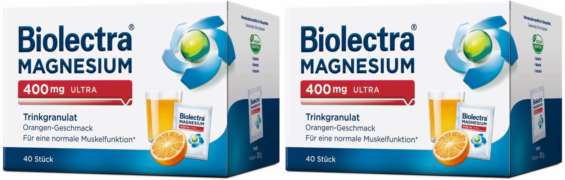 Biolectra Magnesium 400 mg ultra Trinkgran.Orange 2x 2x40 St Granulat