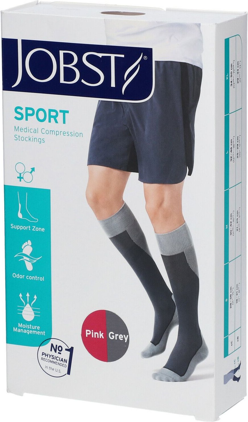 Jobst Sport Compressiesokken 15-20 AD Roze Small 1 St