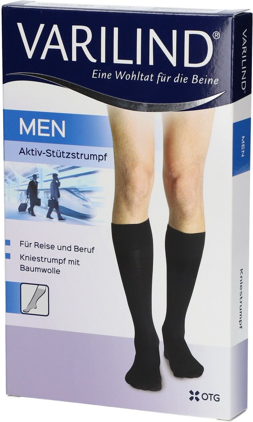 Varilind Men Kniestrumpf M Baumwolle schwarz