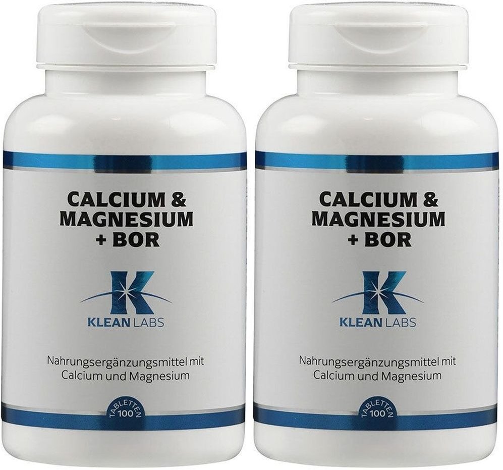 Calcium & MAGNESIUM+Bor Klean Labs Tabletten 2x 2x100 St