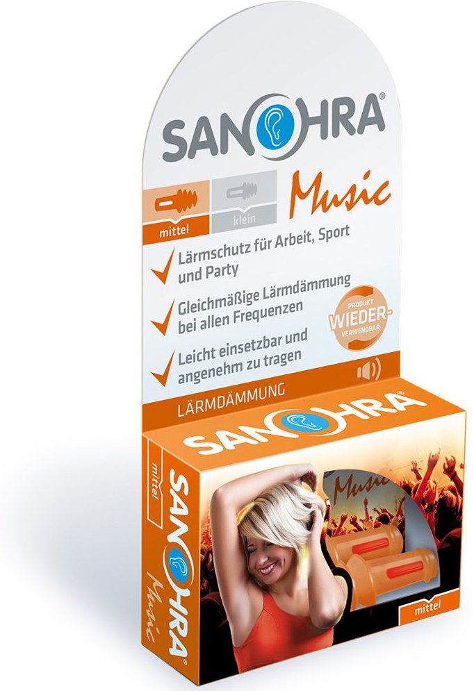 Sanohra music Lärmschutz f.Erwachsene 2 St Ohrstöpsel
