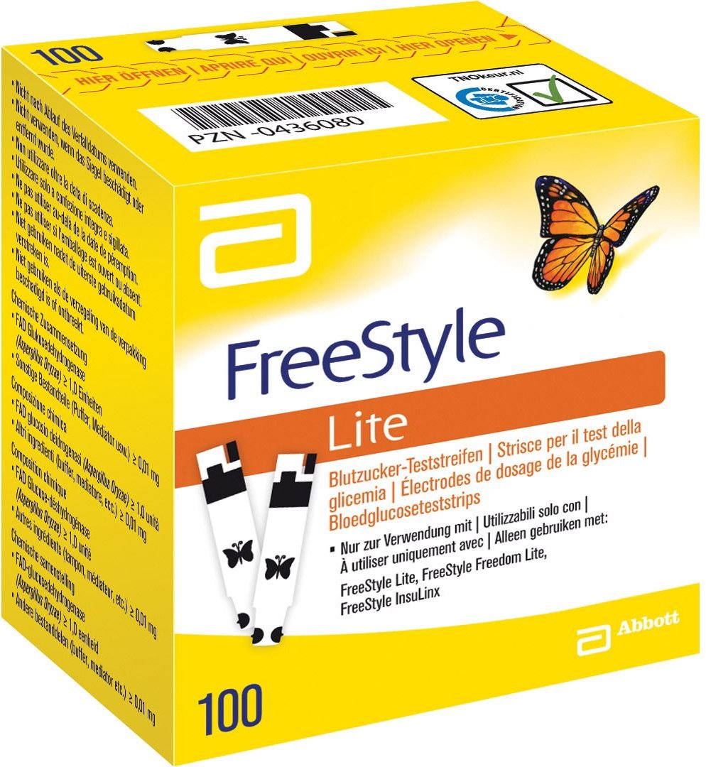 Freestyle Lite Teststreifen ohne Codieren 100 St