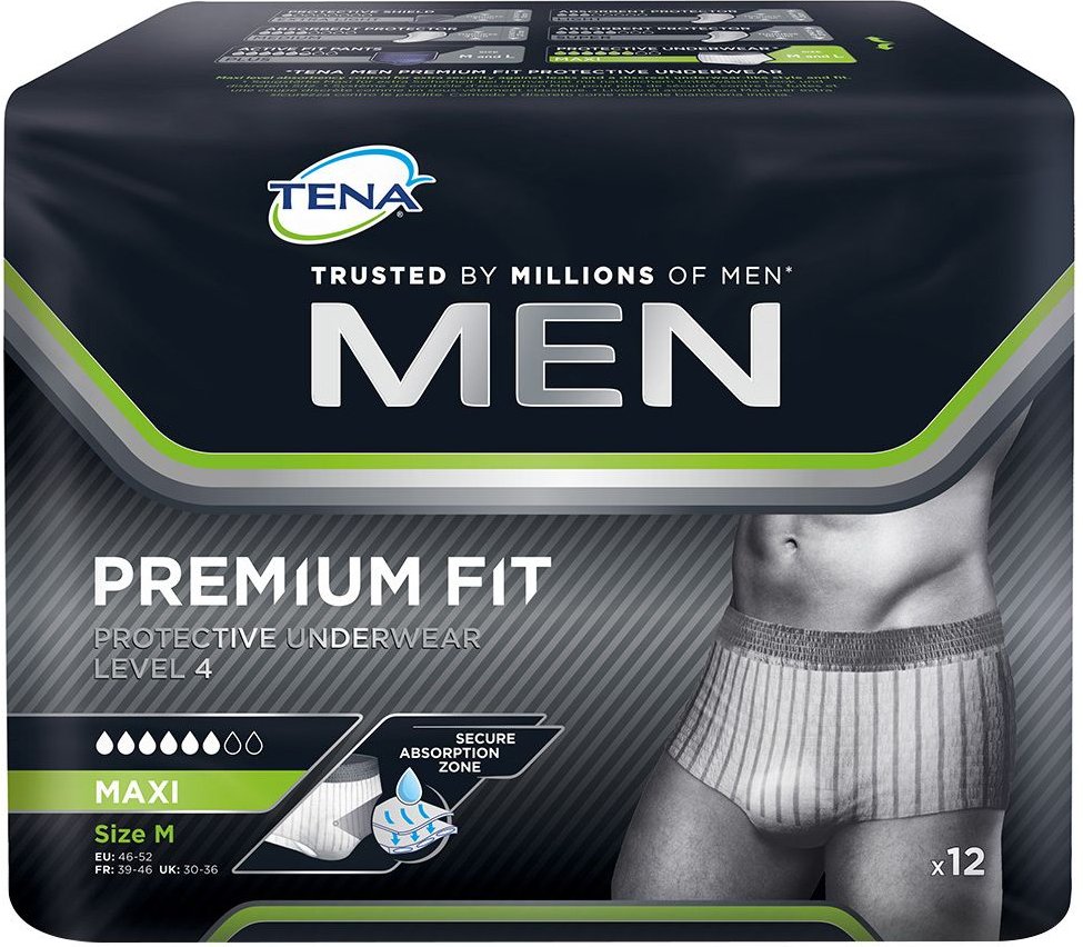 Tena MEN Level 4 Premium Fit Prot.Underwear M 12 St Einweghosen