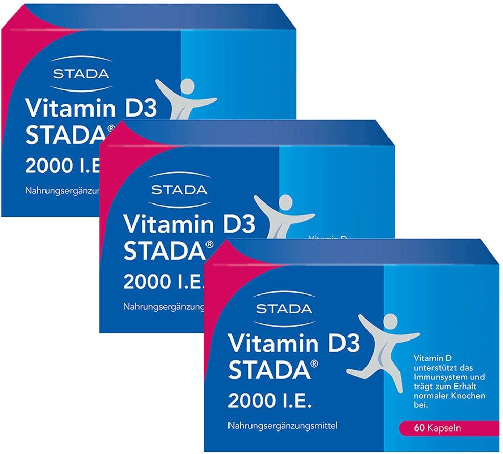 Vitamin D3 Stada 2000Ie 3er-Pack 3x60 St Kapseln