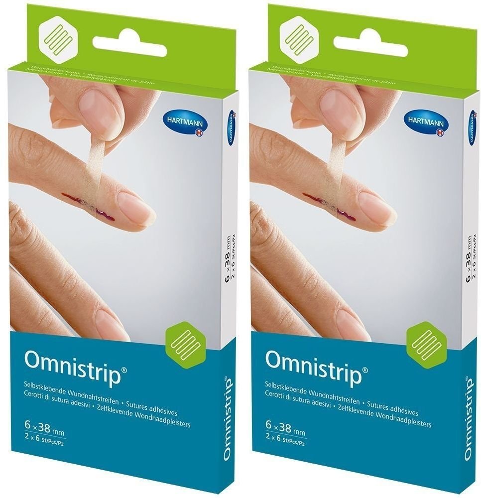 Omnistrip Wundnahtstreifen 6x38 mm 2x 2x2 St Pflaster
