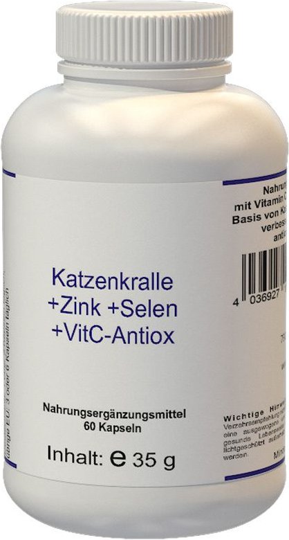KATZENKRALLE+ZINK+Selen+Vit.C-Antiox Kapseln 60 St