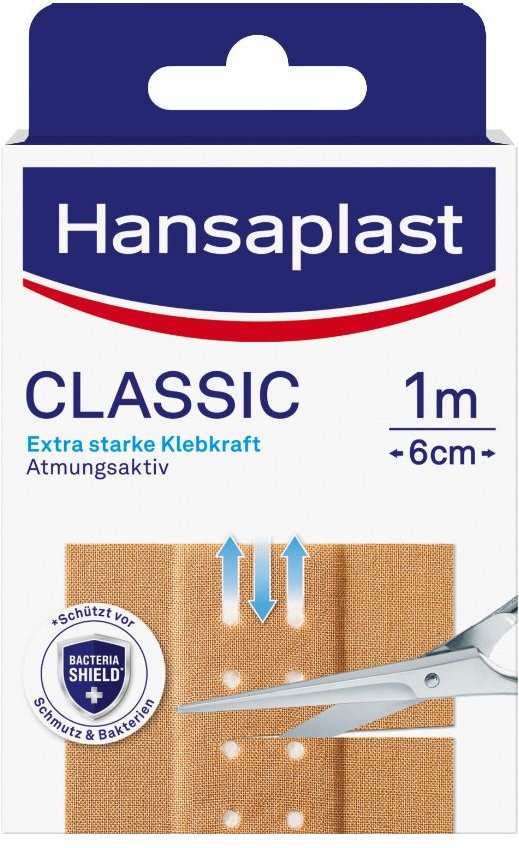 Hansaplast Classic Pflaster 6 cmx1 m 1 St