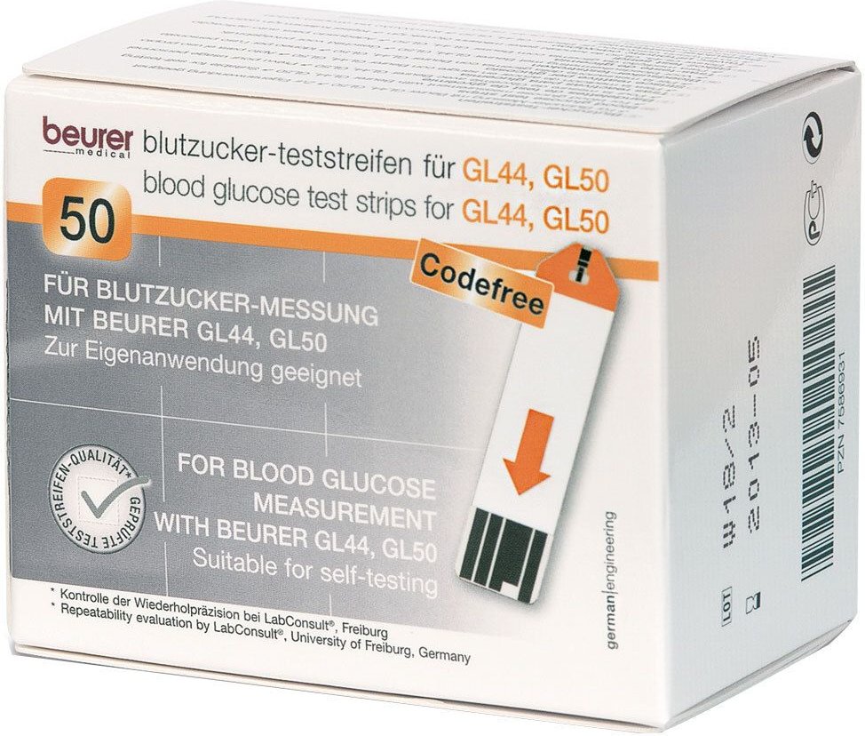Beurer Gl44/Gl50 Blutzucker-Teststreifen 100 St Teststreifen