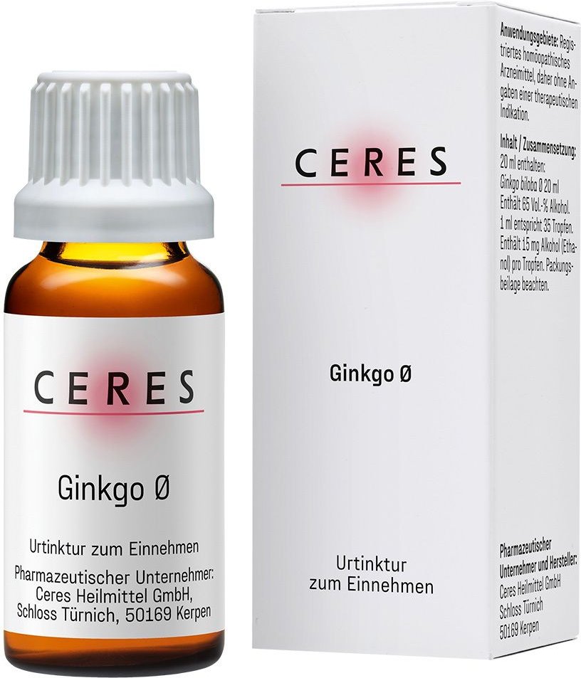 Ceres Ginkgo Urtinktur 20 ml Tropfen