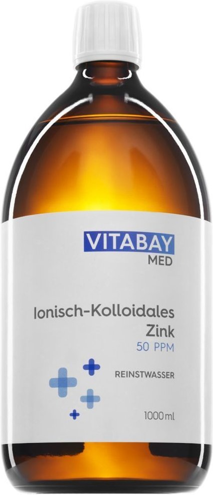 Kolloidales Zink 50 ppm Reinheitsstufe 99,99% 1000 ml Flüssigkeit