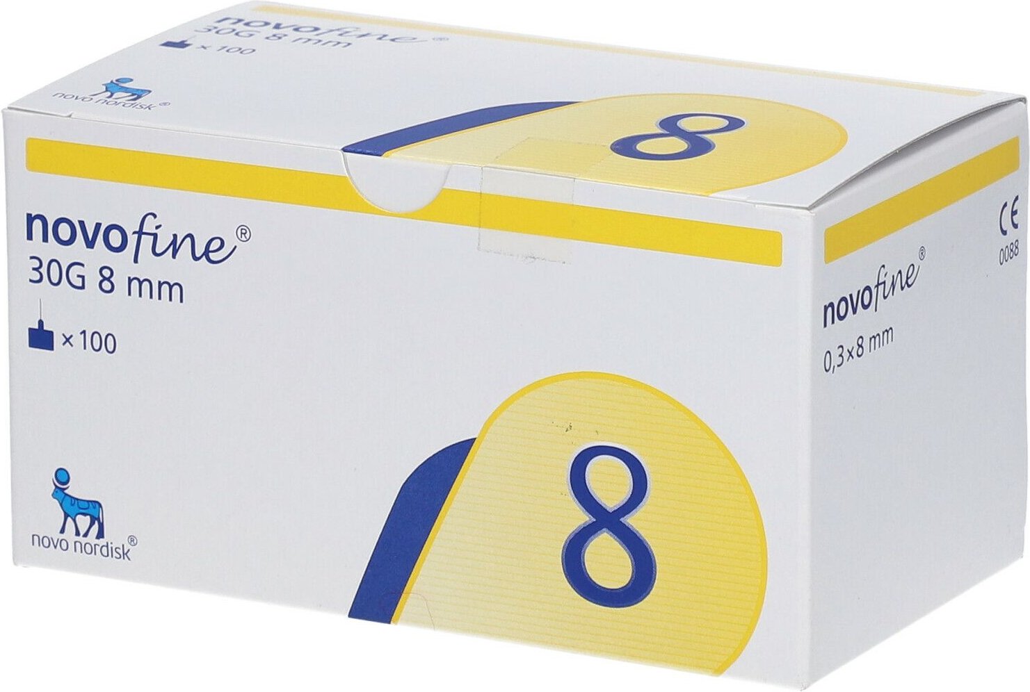 Novofine Nadeln 0,30x8 mm 100 St Kanüle