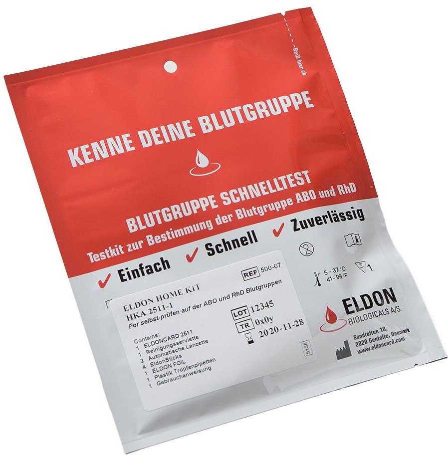 Blutgruppe Schnelltest-AB0+RhD 1 St Test