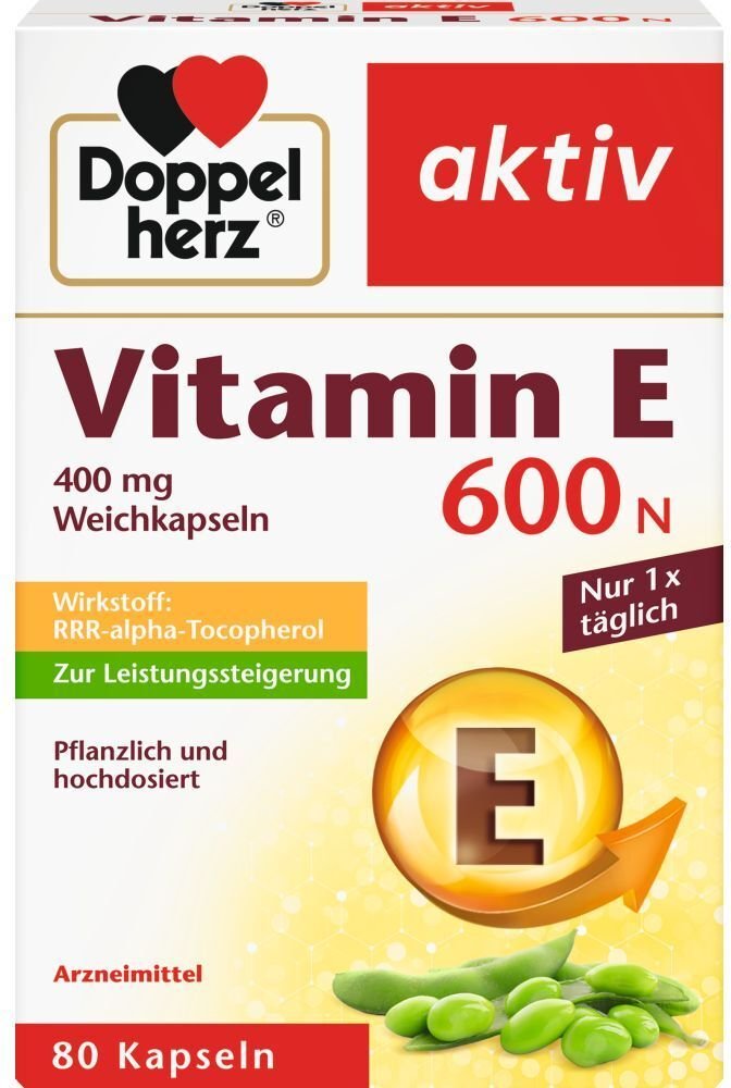 Doppelherz Vitamin E 600 N Weichkapseln 80 St
