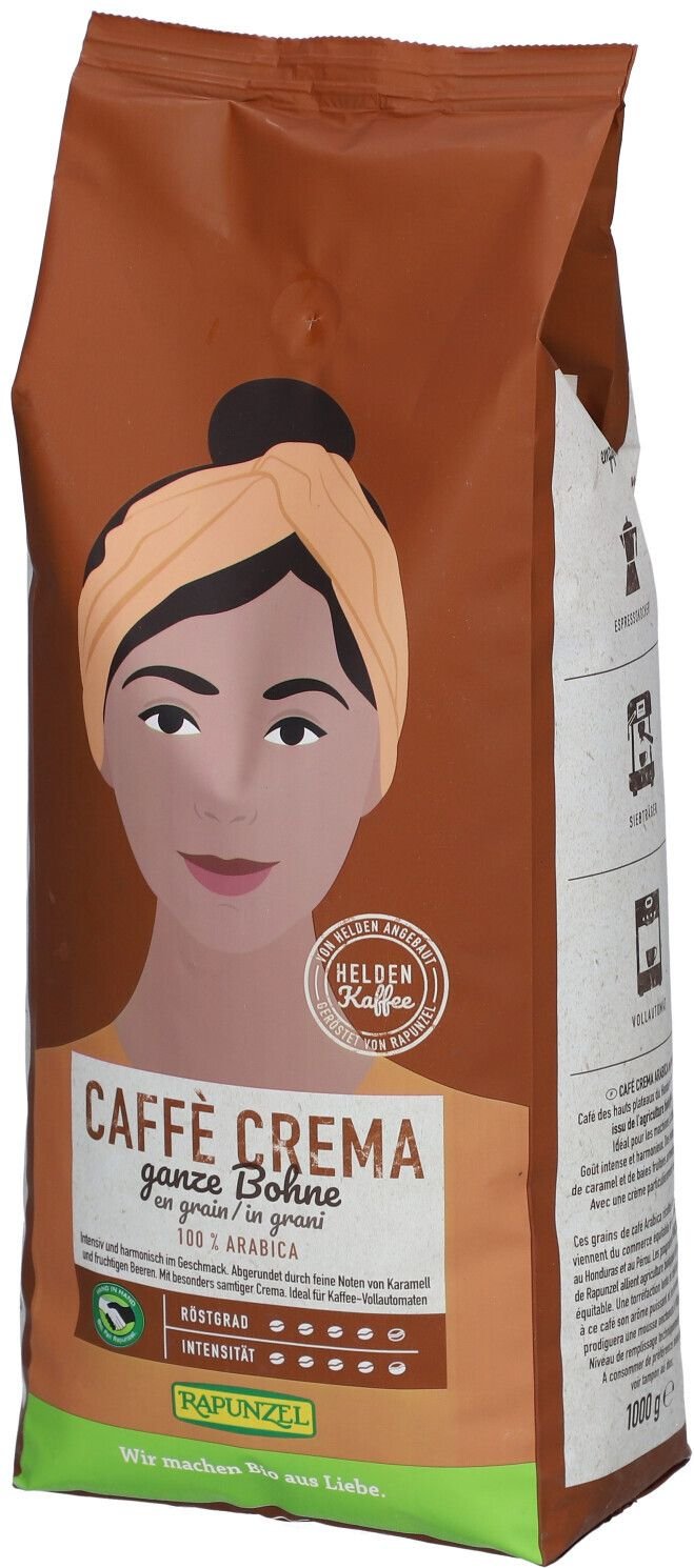 Rapunzel Heldenkaffee Crema, ganze Bohne Bio 1 kg Bohnen
