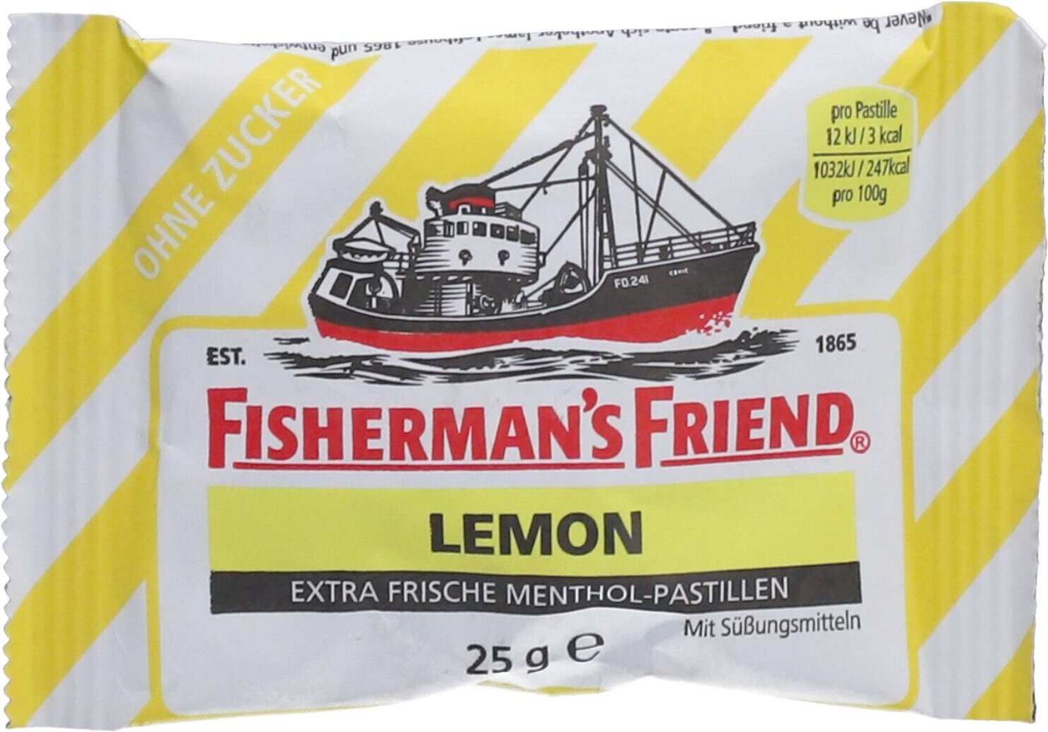 Fishermans Friend Lemon ohne Zucker Pastillen 25 g