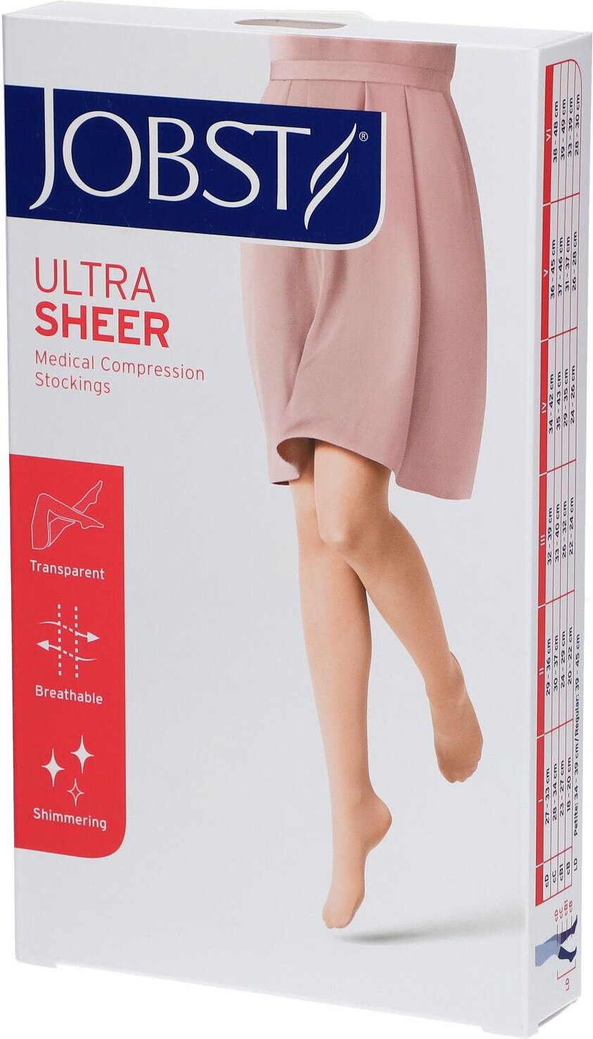 Jobst Ultrasheer Kniekous Klasse 1 Ad Regular Softfit Natuur Medium St Strümpfe